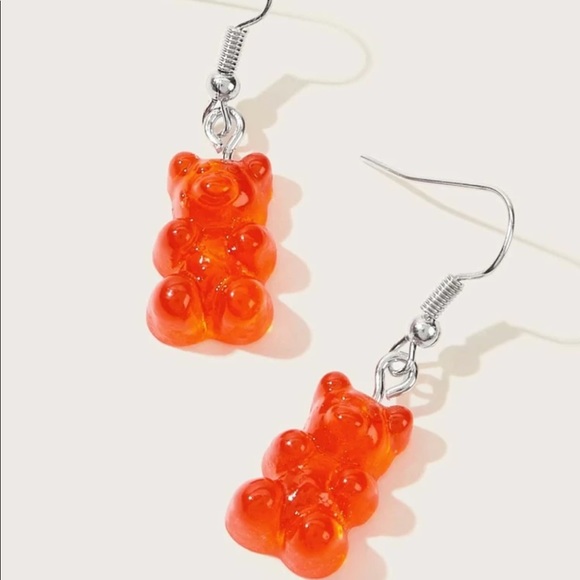 cosmicbabegalaxy Jewelry - Bear Drop Earrings Orange